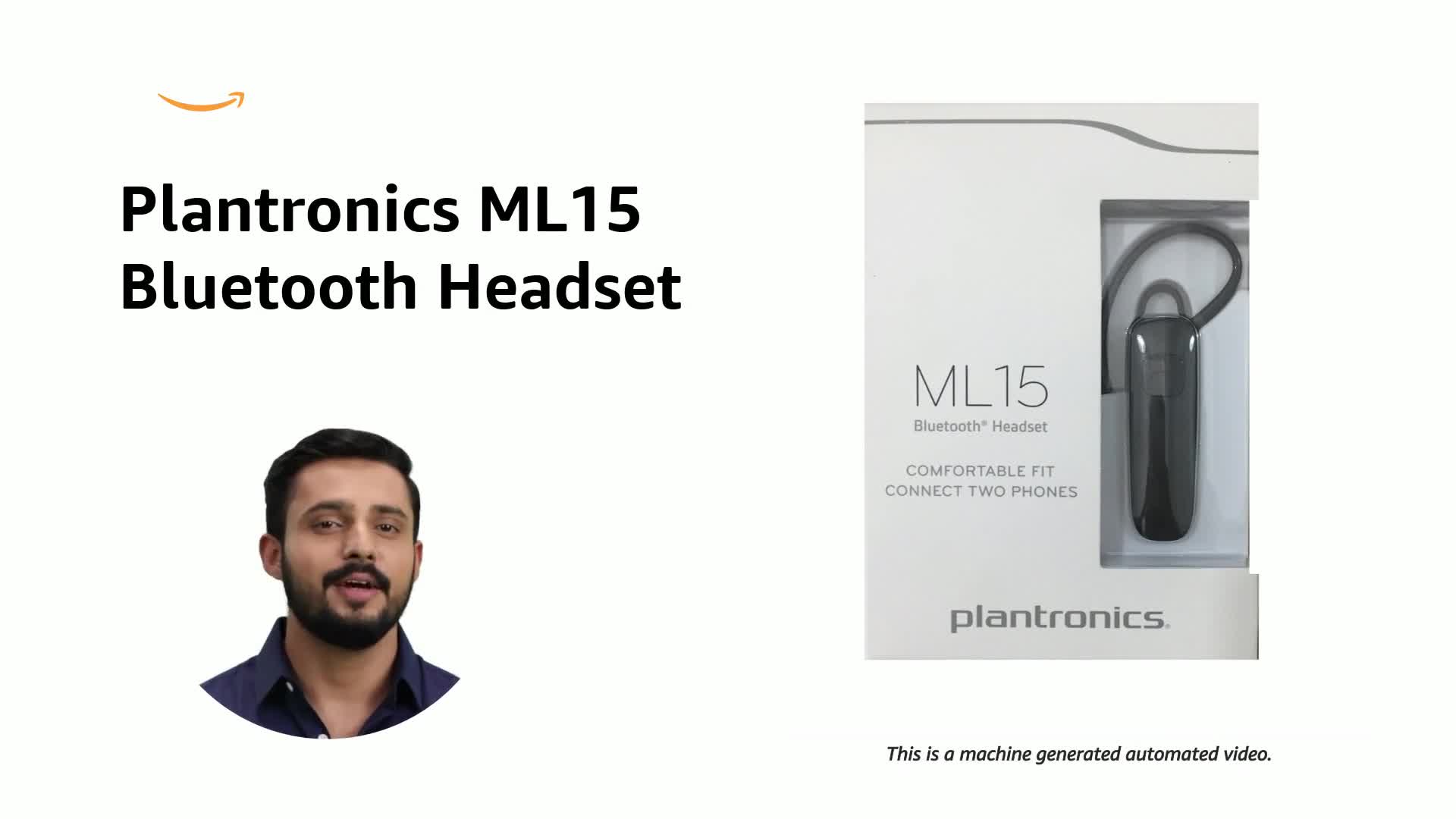 Watch Plantronics ML15 Bluetooth Headset Overview on Amazon Live